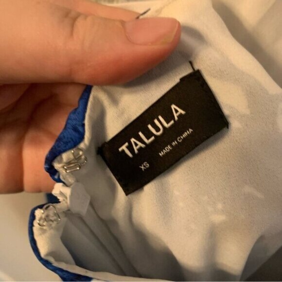 Aritzia Talula Peekaboo Maxi Dress Blue White XS - Picture 7 of 12